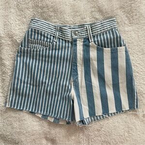 Lee • Vintage Striped Jean Shorts